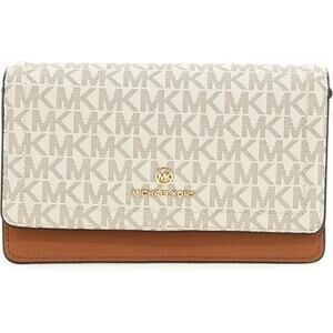 NWT Michael Kors Women Crossbody Bag-Leather- Vanilla/Acorn-OS